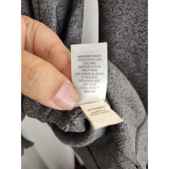 J. Jill Wherever Collection 3/4 Sleeve V-Neck Gray Melange Top, M - Picture 6 of 8